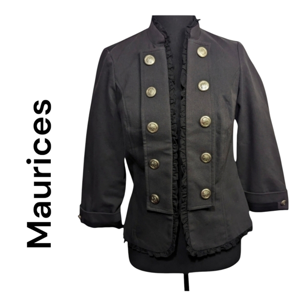 Maurices | NWT Women's Blazer Jacket | Black | Military Vibe | Size Small - Picture 2 of 14